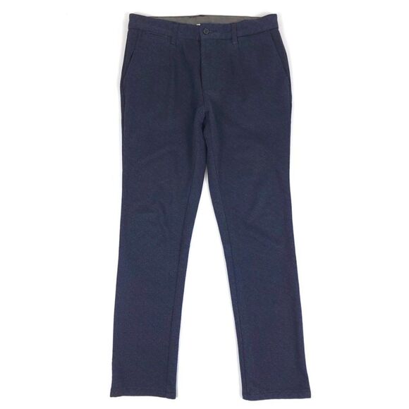 Zara Other - ZARA MAN Wool Trouser Slim Straight Cropped Tailored Dress Pant Navy Blue Men 30